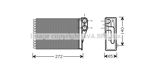 AVA QUALITY COOLING Теплообменник, отопление салона PE6292